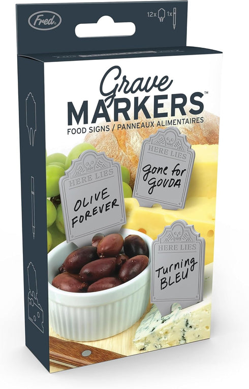 GRAVE MARKERS, Set of 12 Reusable Food Signs