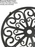 TEAKISS 2 Pack 7 Inch Decorative Round Flower Trivets - Iron Pot Pads, Black Elegant Kitchen and Dining Table