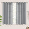 BGment Grey Linen Sheer Curtains, 54 Inch Length, 2 Panels, Grommet Light Filtering Casual Textured Privacy for Living