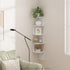 5-Tier Furinno Rossi Wall Mount Floating Radial Corner Shelf, White