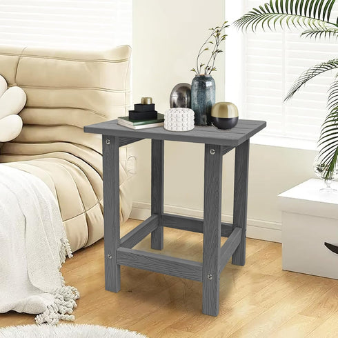 Meluvici Outdoor Side Table, HDPS Single Adirondack Side Table Weather Resistant, Table for Adirondack Chair, Outside