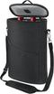 2 Bottle Leakproof Wine Cooler Bag, Insulated Padded Tote Carrier with Handle and Adjustable Strap, Black