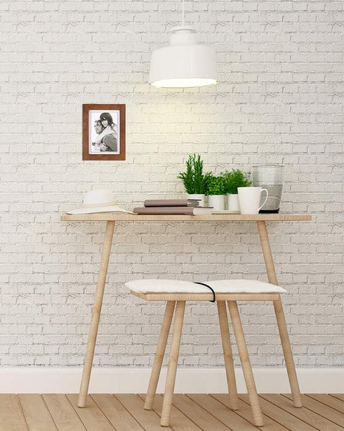 Malden 5x7 Picture Frame - Wide Real Wood Molding with Real Glass - Stonewashed Walnut
