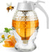 Honey Dispenser, 8oz Honey Dispenser No Drip Glass with Stand, Honey Container