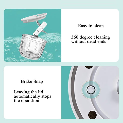 350ML Electric Garlic Chopper, Portable Veggie Chopper,Garlic Grinder Masher Onion Chopper, Blender to Vegetable