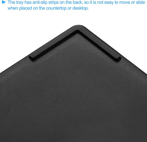 7" 9.5" uxcell Serving Tray Small Black Mini Tray x Plastic Rectangular Wooden Serving Trays Decorative Ottoman Platter