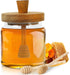 Loscarol Honey Pot with Dipper and Lid - 18oz Glass Honey Jar