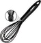 Anaeat 8.5" Silicone Balloon Whisk - Heat Resistant Kitchen Whisks for Whisking, Cooking, Baking (Black)