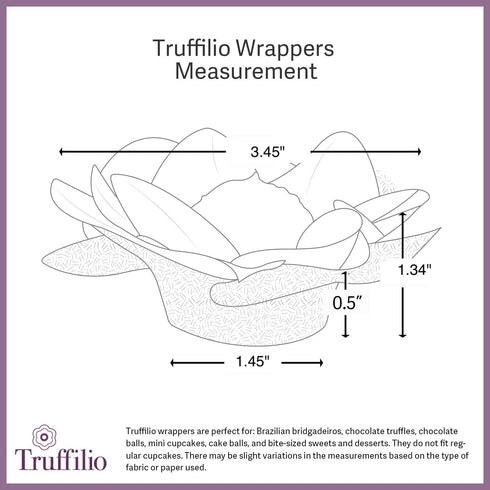 Truffilio Handmade Paper Truffle Cups | Candy Liners for Chocolate | Truffle Wrappers - Pack of 20 (Paper, Sunflower)