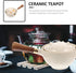 Hemoton Chinese Tea Set, Portable Gongfu Tea Set, Ceramic Tea Kettle, 360° Rotation Tea Maker, Porcelain Tea Dispenser