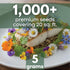 1,000 2026 5 Gourmet Edible Mix Premium Seeds for Planting Fresh Culinary Flowers & Herbs Season Gram Pouch