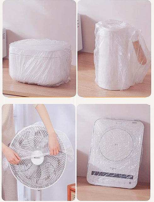 100 Plastic Bowl Covers, Elastic Reusable Food Covers, Kitchen Protective Covers for Mixing Bowls, 20 Inch Diameter
