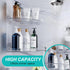 2-Pack Acrylic Corner Shower Shelves, Adhesive Shower Caddy Organizer for Bathroom Storage Home Decor, Clear Rustproof