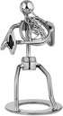 Broadway Gift Silver Tone French Horn Player - 6 inch Table Metal Decorative Musician Figurine