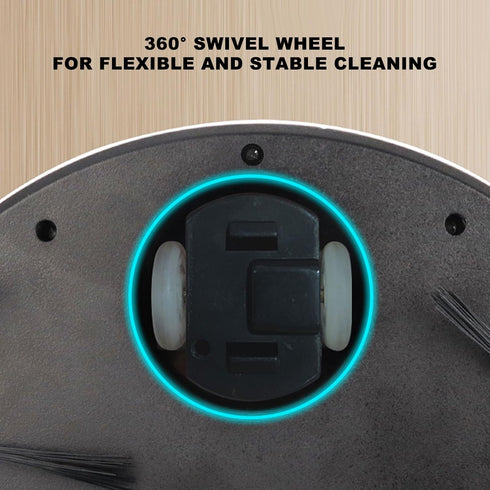 Smart Robot Vacuum Cleaner, Black, 3 in 1 Strong Suction Mini Mopping Vacuum for Hard Floors
