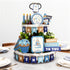 YvSuZeBuDa 24Pcs Set, 2 Wooden Tiered Tray Decor Farmhouse Birthday Decor with Happy Birthday Sign, Rustic Tier Tray