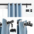 Black 1'' Diameter Curtain Rods for Windows 48 to 84 Inch, Modern Adjustable Heavy Duty Drapery Rod
