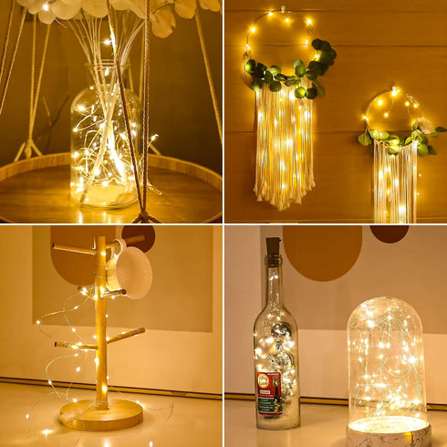 6 Pack 7ft 20LED HXWEIYE Fairy Lights Battery Operated, Mini Firefly Starry Lights Mason Jar Lights for Indoor Outdoor