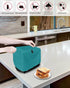 2 Slice Toaster Cover, Pure Teal Green Solid Color, Lightweight Kitchen Appliance Dust Cover with Top Handle