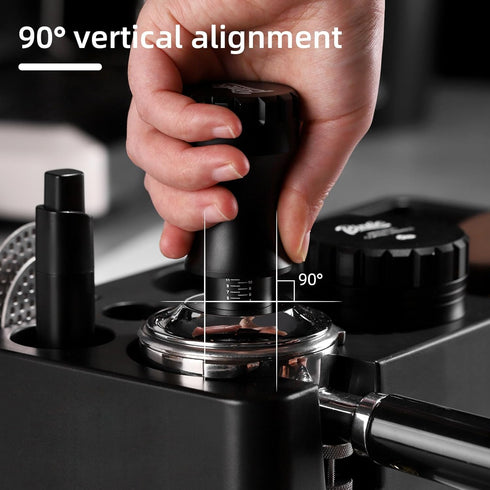 Bincoo Espresso Tamper 58mm, Adjustable Depth Stainless Steel Base Tamper for Barista Home, Fits 58mm Portafilters