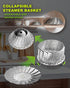 Vegetable Steamer Basket - 2 Layer Large Capacity Food Steamer for Cooking, Stainless Steel Folding Expandable