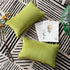 DEZENE Couch Pillow Cases 12x20 Chartreuse: 2 Pack Soft Pom-poms Velvet Rectangular Throw Pillow Covers