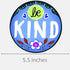 Be Kind Magnet Bundle, Floral Inspirational Decals in Blue, Pink, and Purple for Refrigerators, Cars, and Lockers