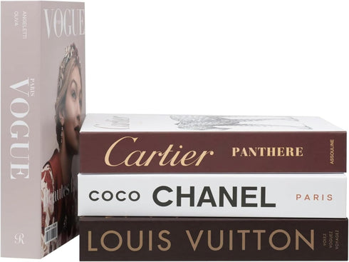 PROBENEX Luxe Large 4 Pcs Faux Decorative Books Set | Not Real