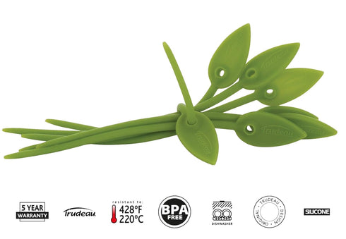 Trudeau Silicone Tie Wraps, 8 Ct, Green (0999030)