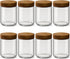 8 Pack 16oz and 10oz Overnight Oats Containers with Lids, Glass Mason