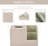PU Leather Square Tissue Box Cover, MultiFunctional Holder for Tissue and Remote Control, Decorative Desk Organizer for