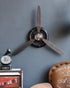 Metal Wall Decor Art Antique Airplane Propeller Aviation Wall Clock for Living