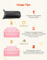 2-in-1 28D VEVOR Kids Sofa, Foldable Toddler Soft Couch with Armrests, Made of Sponge & Short Pile, Convertible Toddler