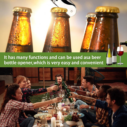 Professional Wine Opener - All-In-One Waiters Corkscrew, Best Choice for Sommeliers, 10 Packs