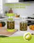 37 oz 2 Pack ZENS Pickle Jar with Strainer Flip, Hourglass Pickle Juice Separator Container, Airtight Leakproof Lid
