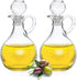 BSTKEY Set of 2 Olive Oil Dispenser Bottle with Stopper, Elegant Style Round