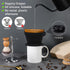 Segarty Pour Over Coffee Maker, Single Cup Black Silicone Dripper Set with 200PCS Cone Filters for Home Travel