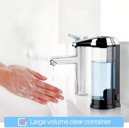 Secura 17oz Automatic Liquid Soap Dispenser - Touchless Battery Operated with Adjustable Volume Control Dial for