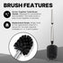 Set (2 Pack) ToiletTree Products Toilet Brush with Lid - Sleek Toilet Bowl Brush and Holder - Toilet Scrubber Brush