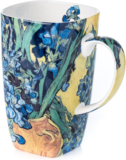 McIntosh Vincent Van Gogh Irises Fine Bone China Grande Mug, 19.6 oz, Gift Box