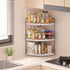 3-Tier Countertop Counter ZGO Bathroom Organizer - & Corner Organizer, Makeup & Skincare Storage, Kitchen Shelf - White
