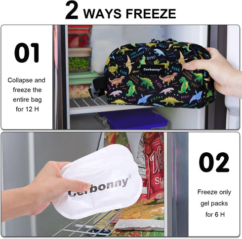 Cerbonny Freezable Cooler Bag for Work/School Travel - Mini Insulated Bag Fit For Yogurt