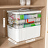 4-Tier ARSTPEOE Medicine Organizer - Portable Medicine Cabinet with Plastic Handle, Multipurpose Medical Box, Empty