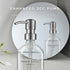 MaisoNovo Hand Soap Dispenser, 16.9 fl oz Clear Glass with Silver Pump, Bathroom Soap Dispenser x 1