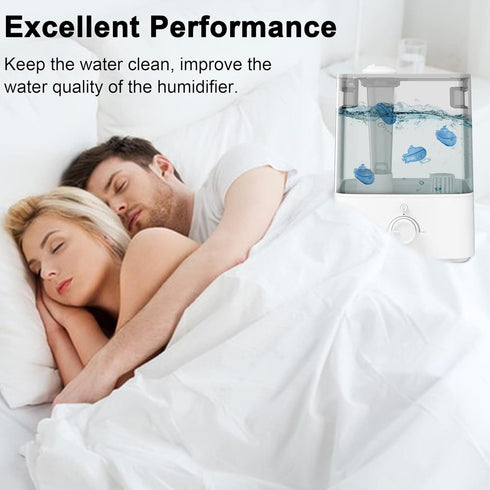 6-Pack Small Submarine Humidifier Tank Cleaner Blue, Purifies Water, Prevents Hard Water Build Up, Eliminates Odours