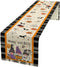 Nitmbi Halloween Table Runner,Buffalo Plaid Gnome Bat Pumpkin Ghost Pattern Retro Table Runner