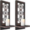 ZOLAPI Set of 2 Candle Sconces, Farmhouse Accent Wall Sconce, Caramel Color