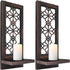 ZOLAPI Set of 2 Candle Sconces, Farmhouse Accent Wall Sconce, Caramel Color
