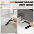 VACFAM Shower Squeegee for Glass Doors,All-One-Piece Silicone Squeegee for Shower Glass with Mobile Hook,Household