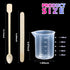 LEOBRO 24 PCS 100ml Resin Measuring Cups, 35PCS Mixing Sticks, Graduated Epoxy Resin Mixing Cups for Art Craft